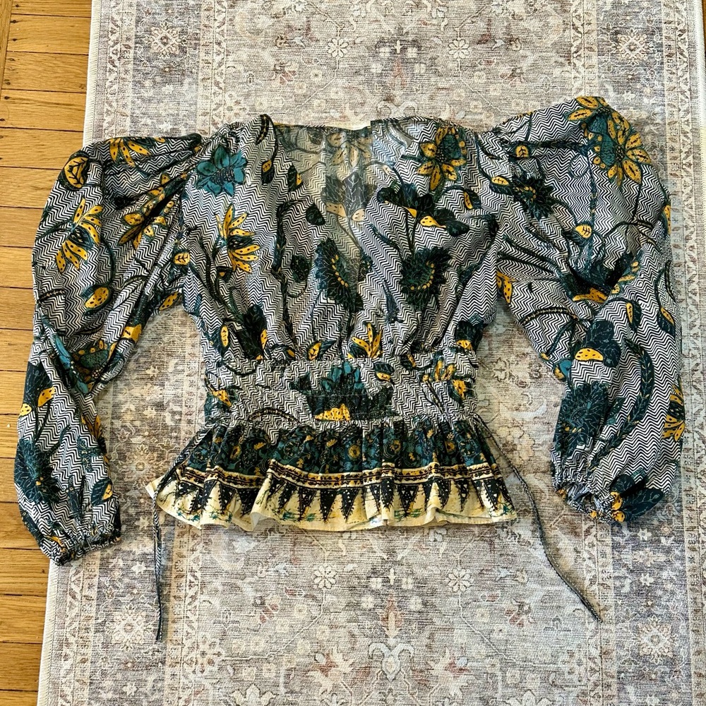 Ulla Johnson Multicolor Floral Blouse